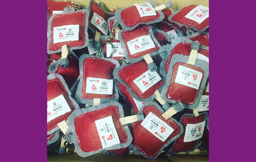 「Mine-craft」學會亦為捐血活動製作血包形狀鎖匙扣作為紀念品，鼓勵更多同學捐血